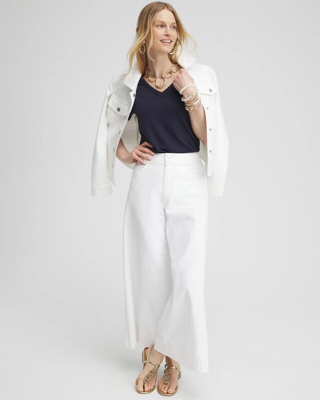 Cap Sleeve V-neck Tee - image 2